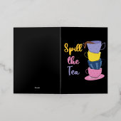 Carte De Vacances Métallisée Déverser Le Thé - Boisson De Thé (Mise à l'extérieur)