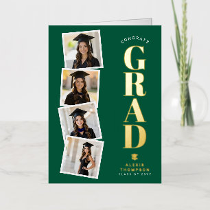 Carte De Vacances Métallisée Diplôme de fin d'études personnalisé moderne école