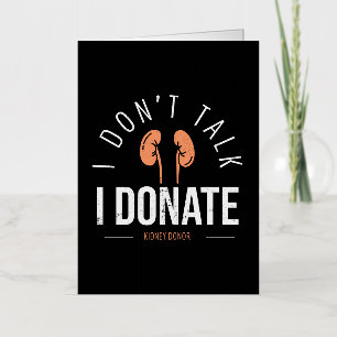 Carte De Vacances Métallisée Donateur de rein ou de transvégétalisation