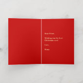 Carte De Vacances Métallisée Doodle d'or rouge (Couchage intérieur)