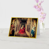 Carte De Vacances Métallisée Dresden Triptych (par Jan van Eyck, 1437) (Orchidée)