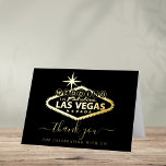 Carte De Vacances Métallisée Elégant Las Vegas Destination Merci de mariage<br><div class="desc">Dites merci dans le style avec ces élégantes et très tendance photo mariage véritable feuille pressée cartes de remerciement. Le design est facile à personnaliser avec votre propre photo et votre propre libellé et votre famille et vos amis seront ravis quand ils recevront ces fabuleux remerciements. Les éléments correspondants se...</div>