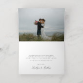 Carte De Vacances Métallisée Elégant Mariage photo Merci réel (Couchage intérieur)