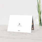 Carte De Vacances Métallisée Élégant Mariage photo Monogram Wreath Merci (Verso)