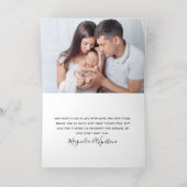 Carte De Vacances Métallisée Eucalyptus Photo Merci bébé (Couchage intérieur)