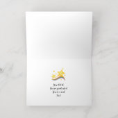 Carte De Vacances Métallisée Félicitations à Black & Gold Star Graduation (Couchage intérieur)