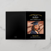 Carte De Vacances Métallisée Félicitations Diplômé sur mesure Photo Graduation (Mise à l'extérieur)