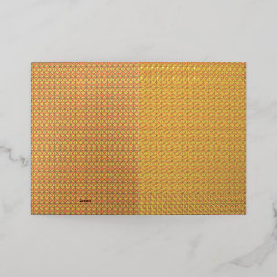 Carte De Vacances Métallisée Feuilles de papier cadeau jaune, orange et marron