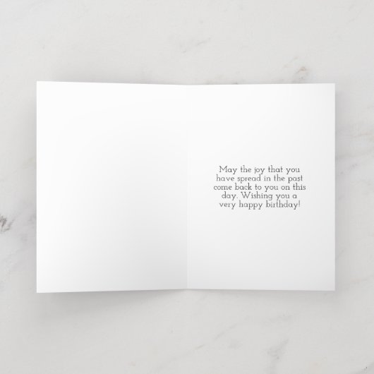 Carte De Vacances Métallisée Fille d'anniversaire bleu (Couchage intérieur)