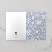 Carte De Vacances Métallisée Flambeau gris et bleu Silver Noël (Mise à l'extérieur)