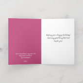 Carte De Vacances Métallisée Fleur d'anniversaire (Couchage intérieur)