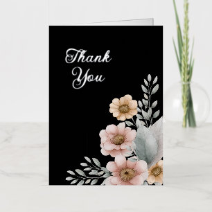 Carte De Vacances Métallisée Fleurs de Merci