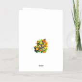 Carte De Vacances Métallisée Fleurs super et colorées (Verso)