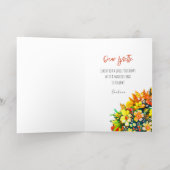 Carte De Vacances Métallisée Fleurs super et colorées (Couchage intérieur)