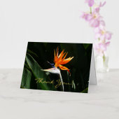 Carte De Vacances Métallisée Flower tropical orange paradise (Orchidée)