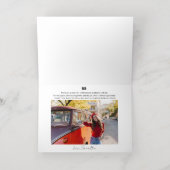 Carte De Vacances Métallisée Graduation 2024 Grad Photo Script Merci (Couchage intérieur)