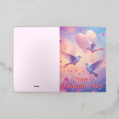 Carte De Vacances Métallisée Heureuse Sainte-Valentin (Mise à l'extérieur)