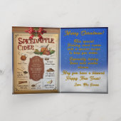 Carte De Vacances Métallisée Hot Apple Cider Christmas Greeting (Couchage intérieur)