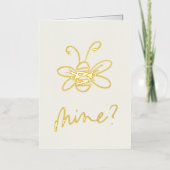 Carte De Vacances Métallisée Illustration de la mine d'abeilles Saint-Valentin (Recto)