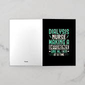 Carte De Vacances Métallisée Infirmière Dialyse Faire Une Différence Médicale (Mise à l'extérieur)