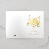 Carte De Vacances Métallisée Inséparables romantiques pour toujours (Mise à l'extérieur)