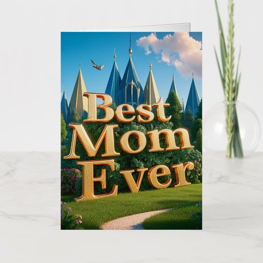 Carte De Vacances Métallisée Jardin du Palais enchanté (Recto)