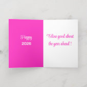 Carte De Vacances Métallisée Jazzy Kitty - Heureux 2026 (Couchage intérieur)