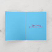 Carte De Vacances Métallisée Joli Seals de baiser de Noël personnalisés (Couchage intérieur)