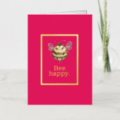 Carte De Vacances Métallisée Jolie citation Positive Abee (Recto)