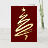 Carte De Vacances Métallisée Jours fériés Abstraits de Noël (Recto)