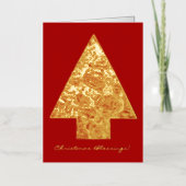 Carte De Vacances Métallisée Joy Wreath (Recto)