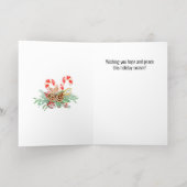 Carte De Vacances Métallisée Joyeuse couronne de Noël (Couchage intérieur)