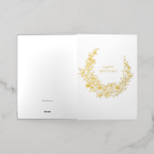 Carte De Vacances Métallisée Joyeuse couronne d'or d'anniversaire (Mise à l'extérieur)