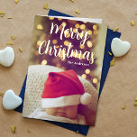 Carte De Vacances Métallisée Joyeux Noël bébé photo Real Gold<br><div class="desc">Découvrez la magie de la saison avec notre carte de voeux de Noël personnalisable. Ajoutez une touche personnelle en insérant votre photo chère, et élevez l'esprit festif avec l'option "Joyeux Noël" en papier d'aluminium. Choisissez de l'or ou de l'argent pour adapter la carte à votre style unique. C'est plus qu'une...</div>