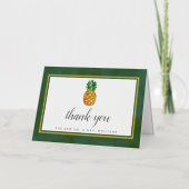 Carte De Vacances Métallisée La collection Mariage d'ananas tropicale Real (Recto)