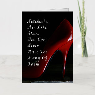 Carte De Vacances Métallisée Les Carnets Red Heels sont comme des chaussures