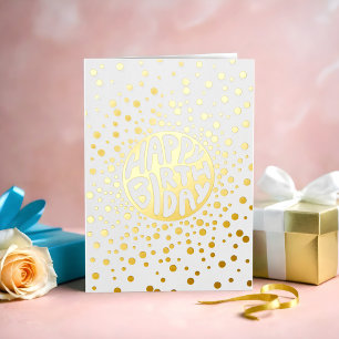 Carte De Vacances Métallisée Logo personnalisé Joyeux Anniversaire d'affaires é