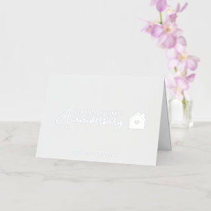 Carte De Vacances Métallisée Maison en feuille d'argent pour l'anniversaire de
