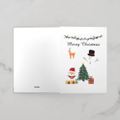 Carte De Vacances Métallisée Marry Chrismas (Mise à l'extérieur)