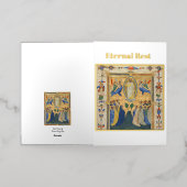 Carte De Vacances Métallisée Mémorial de prière funéraire (Mise à l'extérieur)