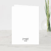 Carte De Vacances Métallisée Merci de colibri (Verso)