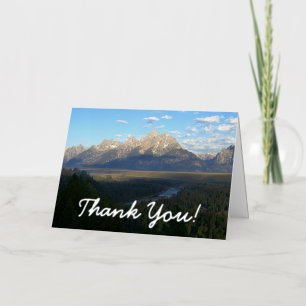 Carte De Vacances Métallisée Merci pour les montagnes de Jackson Hole