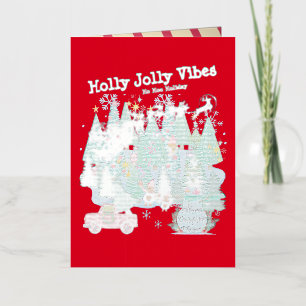 Carte De Vacances Métallisée Mikitiez classique Noël blanc jollyholly