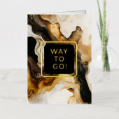 Carte De Vacances Métallisée Moderne Abstraite façon d'aller Félicitations (Recto)