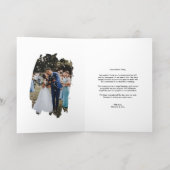 Carte De Vacances Métallisée Moderne Simple Mariage Merci Gold Marine (Couchage intérieur)