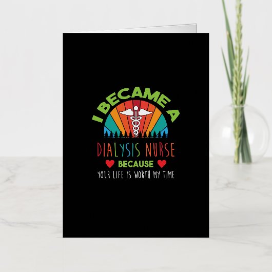 Carte De Vacances Métallisée Nephrologie Infirmière Citation Dialyse Infirmière (Recto)
