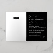 Carte De Vacances Métallisée Nettoyer l'ardoise Nouveaux débuts Poème Inspirati (Mise à l'extérieur)