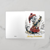 Carte De Vacances Métallisée Noël écossais Otter Noël (Mise à l'extérieur)