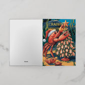 Carte De Vacances Métallisée Nom de Noël du petit crabe (Mise à l'extérieur)