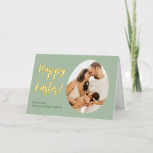 Œuf Élégant avec Photo & Nom Personnalisés "Joyeus